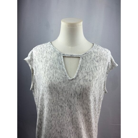 Michael Stars Womens Small Grey & White Speckled Cap Sleeve Top - Picture 1 of 5
